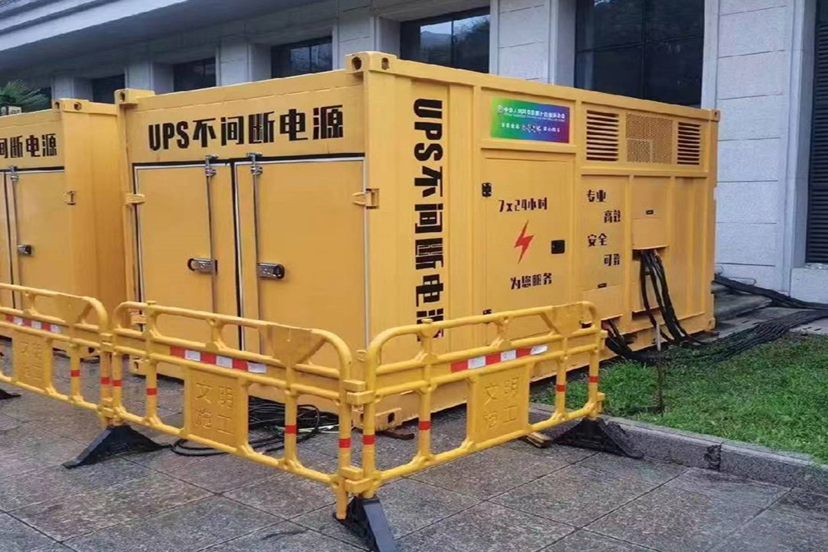 顺义发电机租赁施工现场